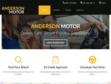 Tablet Screenshot of andersonmotor.com